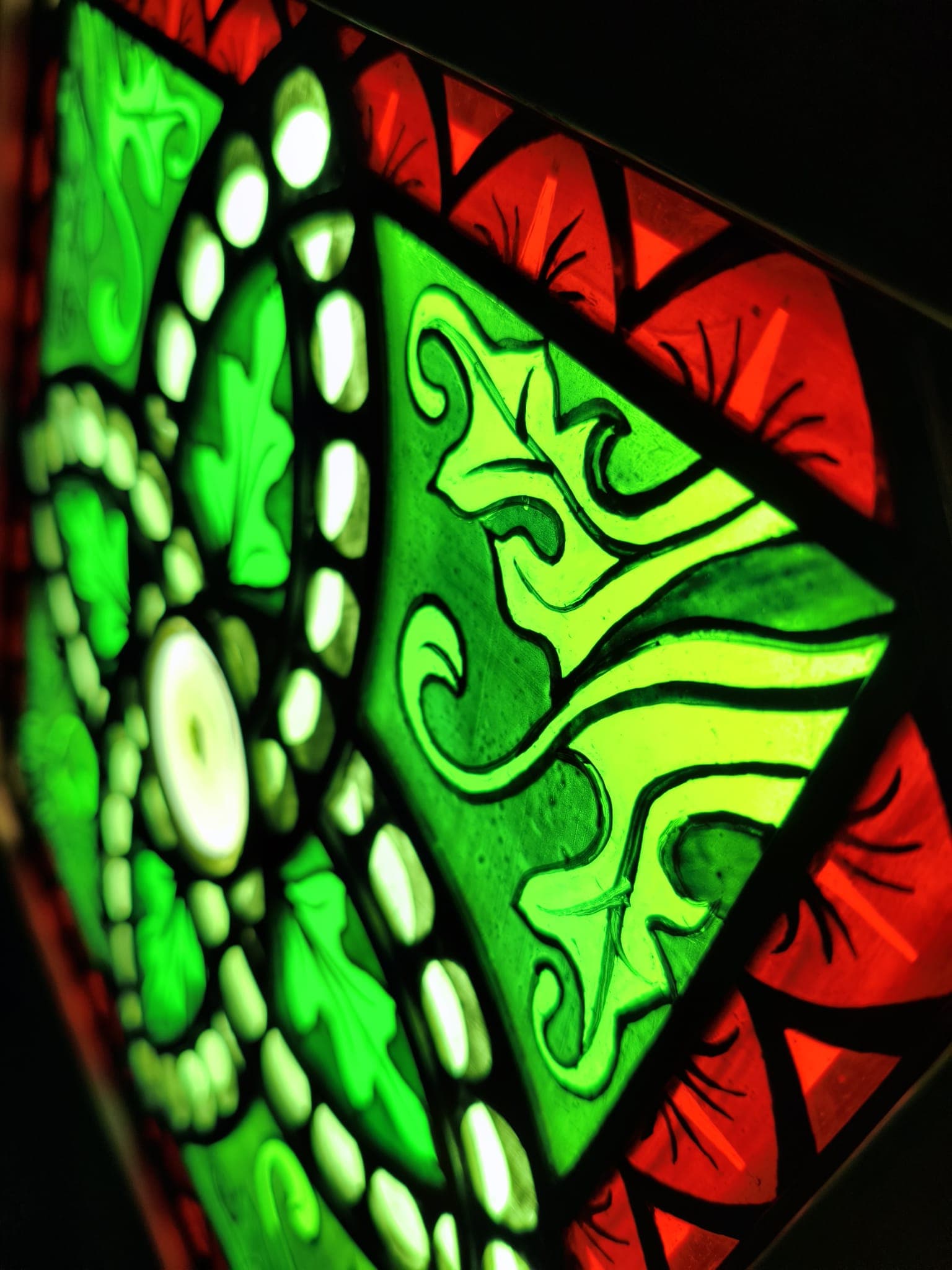 Lampa witrażowa "Paproć" - zdjęcie 3