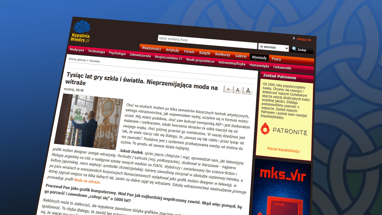 Wywiad dla kopalniawiedzy.pl